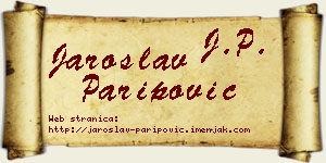Jaroslav Paripović vizit kartica